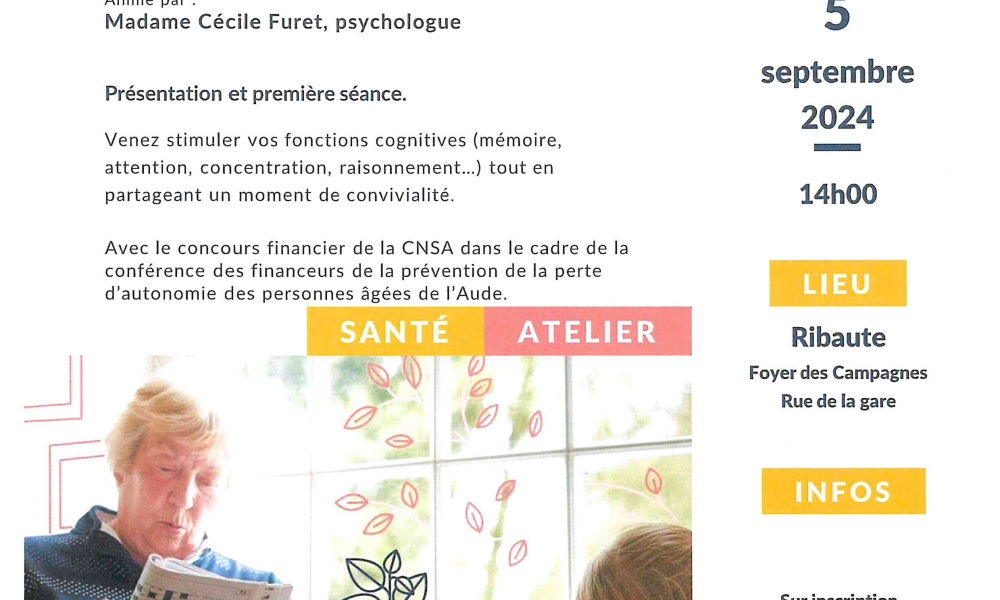 Ateliers de stimulation de la mémoire en direction des séniors