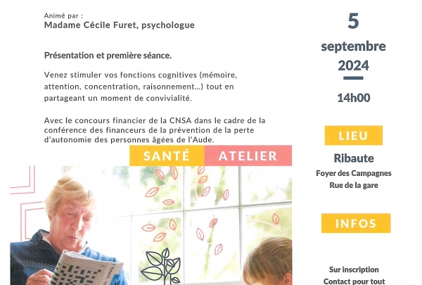 Ateliers de stimulation de la mémoire en direction des séniors